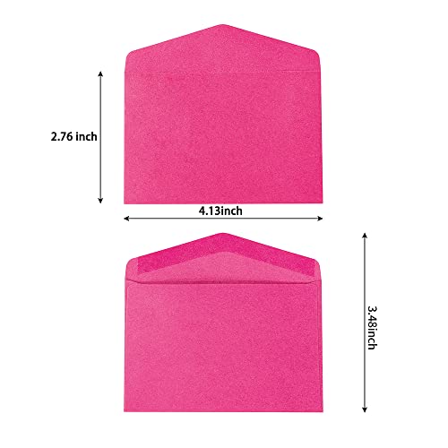 Homtable 120 Pack Mini Envelopes Pink Small Envelopes Tiny Pockets with Gummed Flap for Valentine's Day Business Cards Small Gift Cards, 4.13"×2.76",(4 Colors, 30 for Each Color) - Image 2