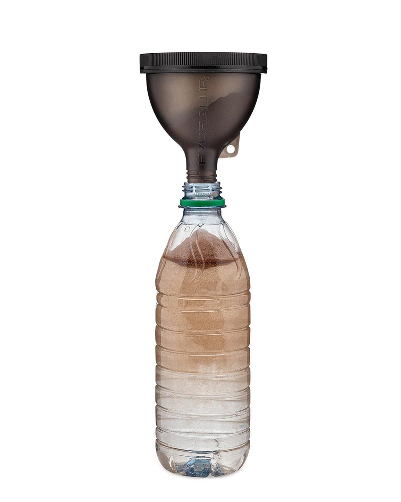 HYDRACUP [6 عبوات] مجموعة قمع بروستان مع حامل لملء زجاجات المياه وزجاجات الخلط مع مسحوق البروتين، مجموعة تخزين المكملات، للاستخدام في الخارج أو في المطبخ، حلقة مفاتيح لكوب الخلط، خالية من BPA - Image 4