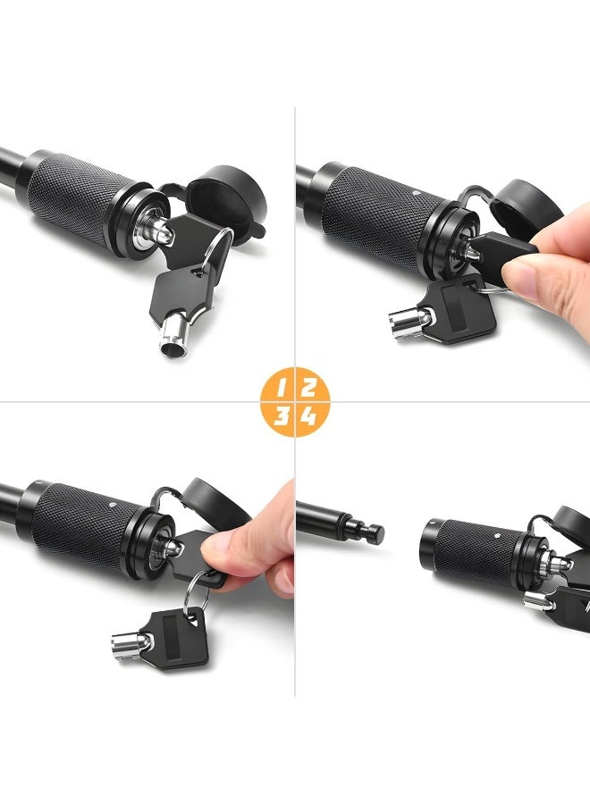 COYO Trailer Hitch Lock, Trailer Hitch Receiver Locking Pin, Anti-Theft Tow Hitch Lock with Waterproof Cap and 2 Keys, Convenient Hitch Lock for Tow Truck Boat, Car Accessories (Black) - Image 4