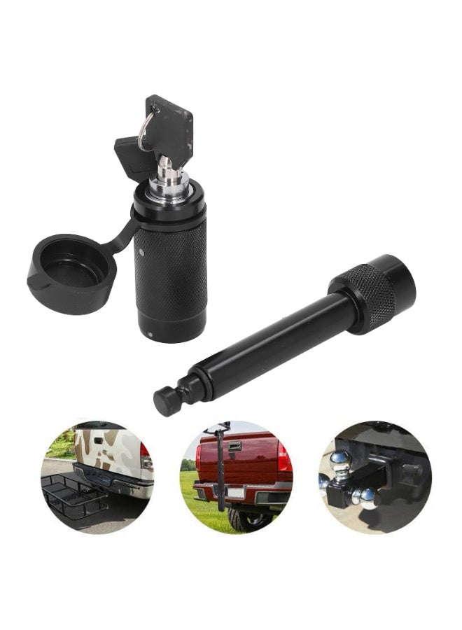 COYO Trailer Hitch Lock, Trailer Hitch Receiver Locking Pin, Anti-Theft Tow Hitch Lock with Waterproof Cap and 2 Keys, Convenient Hitch Lock for Tow Truck Boat, Car Accessories (Black) - Image 2