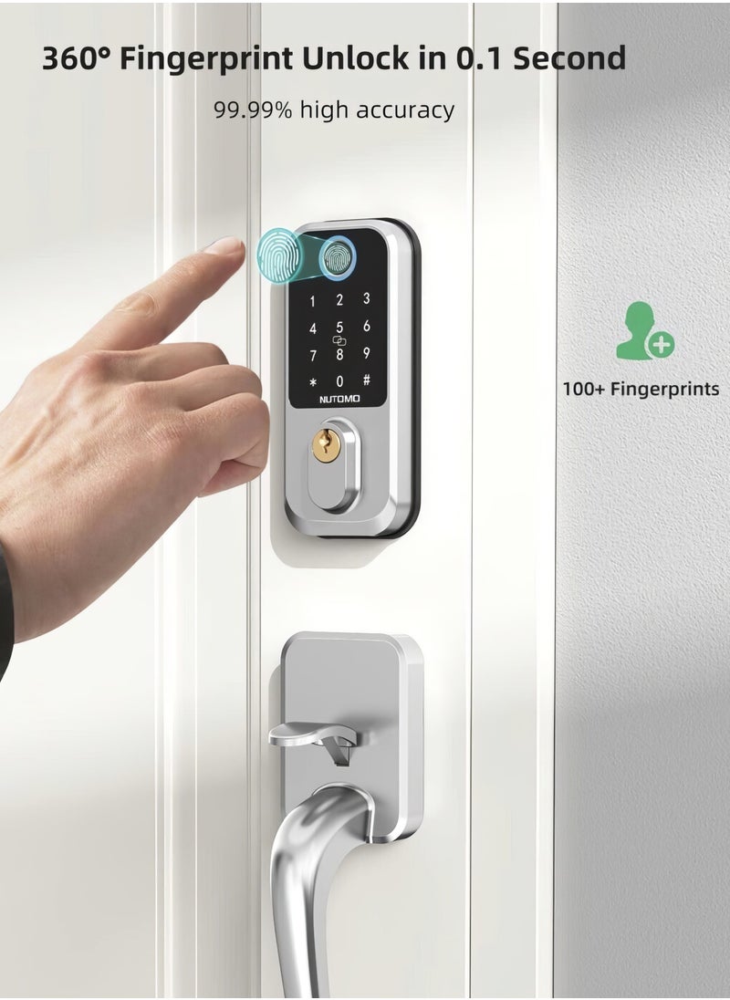 Nutomo Smart Door Lock Keyless Entry - Fingerprint Deadbolt Locks for Front Door  - Image 2