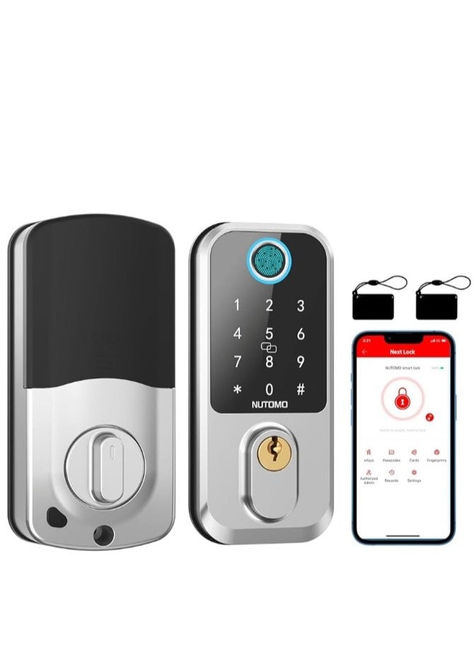 Nutomo Smart Door Lock Keyless Entry - Fingerprint Deadbolt Locks for Front Door  - Image 1