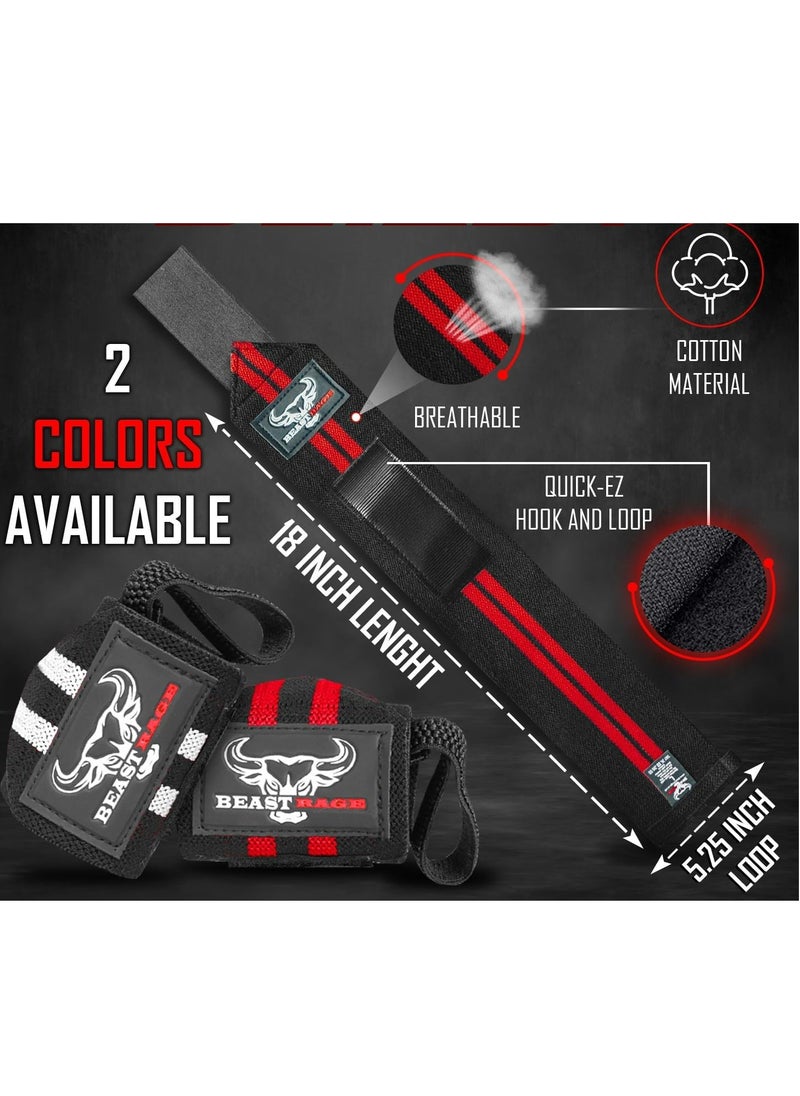 Oasisgalore Power Weight Lifting Wrist Wraps Supports Gym Training Fist Straps - One Size Fits All  - Image 2
