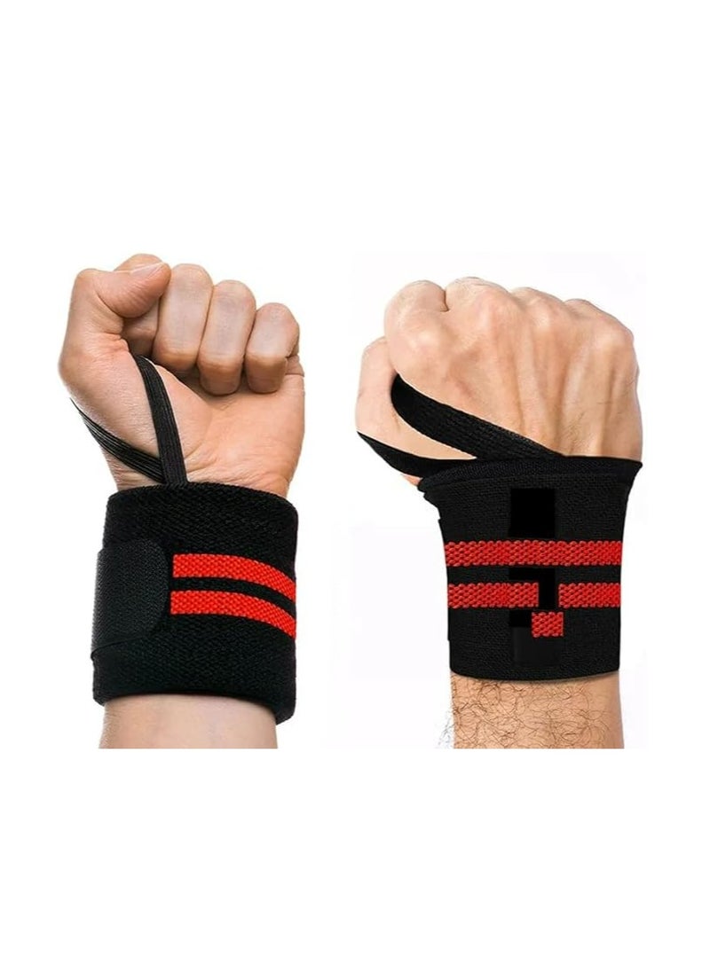 Oasisgalore Power Weight Lifting Wrist Wraps Supports Gym Training Fist Straps - One Size Fits All  - Image 1