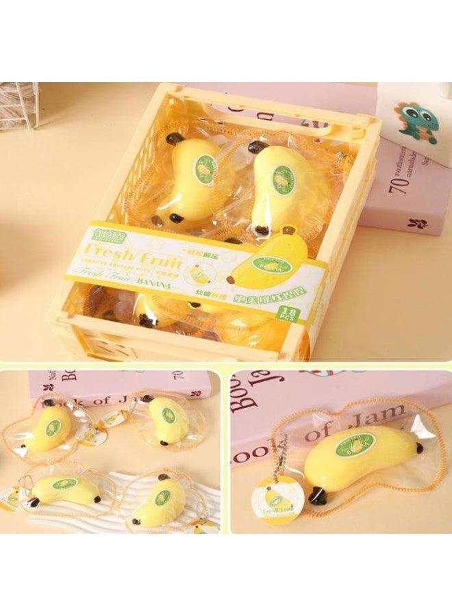 Banana Squishy Stress Relieving Toy Set, 3 Pieces - Image 3