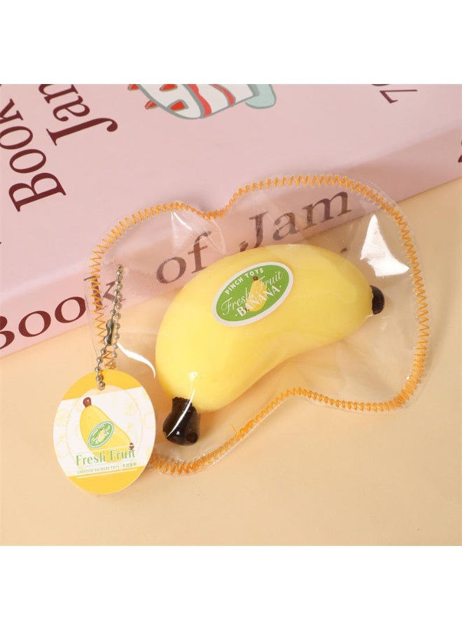 Banana Squishy Stress Relieving Toy Set, 3 Pieces - Image 2