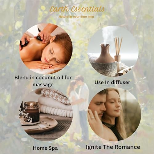 Earth Essentials Seduction Oils Blends Essential Oil Blend for Diffuser - Passionate Blend of Aromatherapy Oils for Couples with Lavender Palmarosa Clary Sage and Ylang-Ylang Essential Oil - Ignite The Romance Essential Oils Blend 15 ml - Image 4