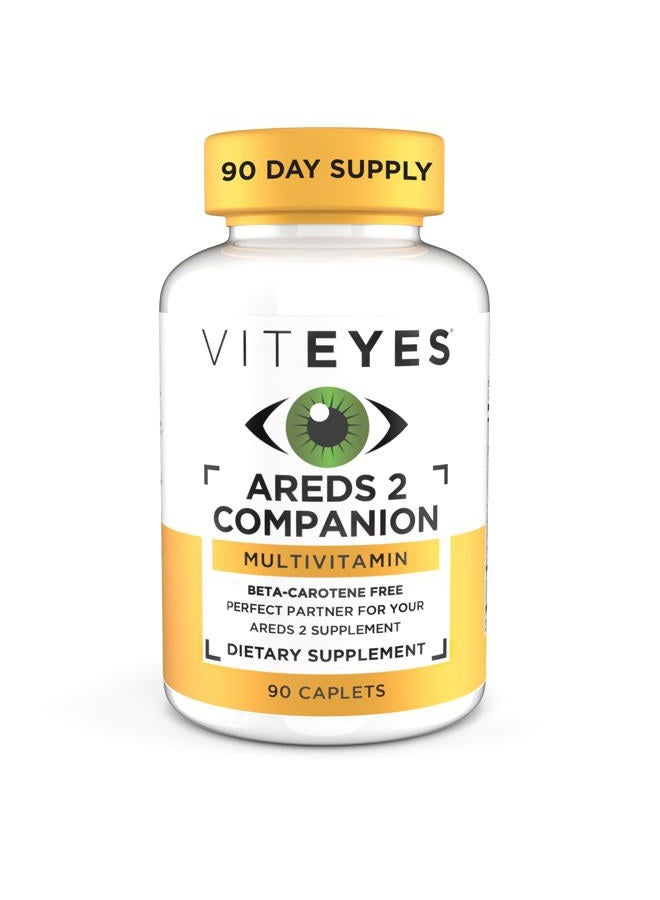 Viteyes Classic AREDS 2 Companion Beta-Carotene Free Multivitamin Supplement, Comprehensive Multivitamin Formula for AREDS 2 Users, 90 Caplets - Image 1