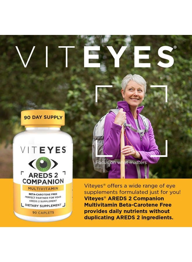 Viteyes Classic AREDS 2 Companion Beta-Carotene Free Multivitamin Supplement, Comprehensive Multivitamin Formula for AREDS 2 Users, 90 Caplets - Image 2