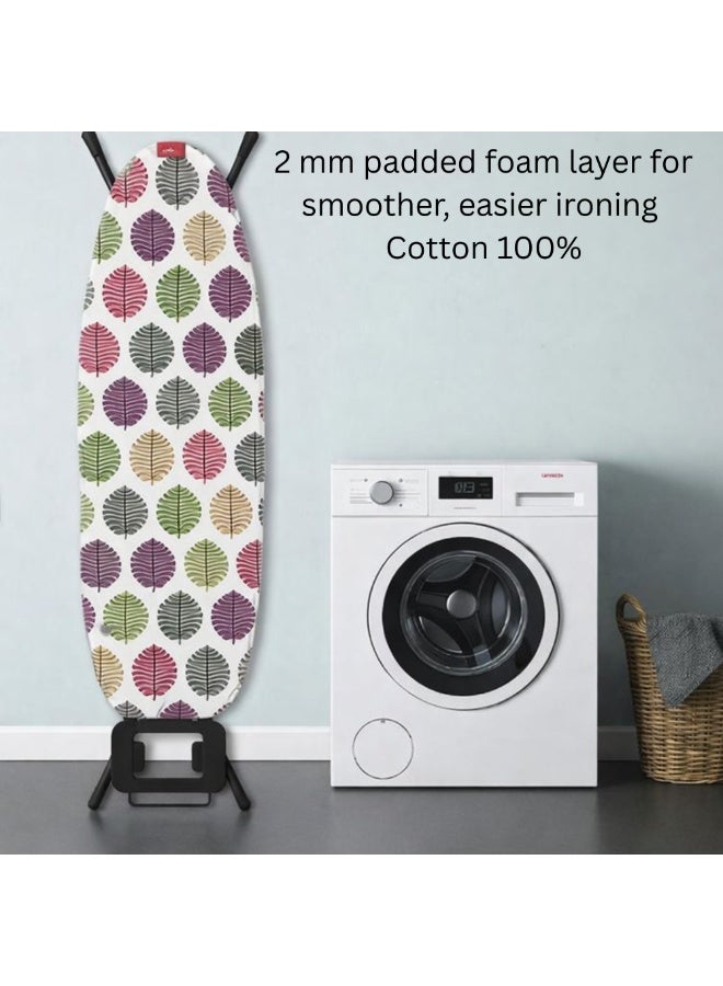 Rayen Adjustable Ironing Board Cover – 100% Cotton with 2mm Padded Foam – Easy Clip System – Universal Size 130×47 cm – Original Spanish Brand - Image 3