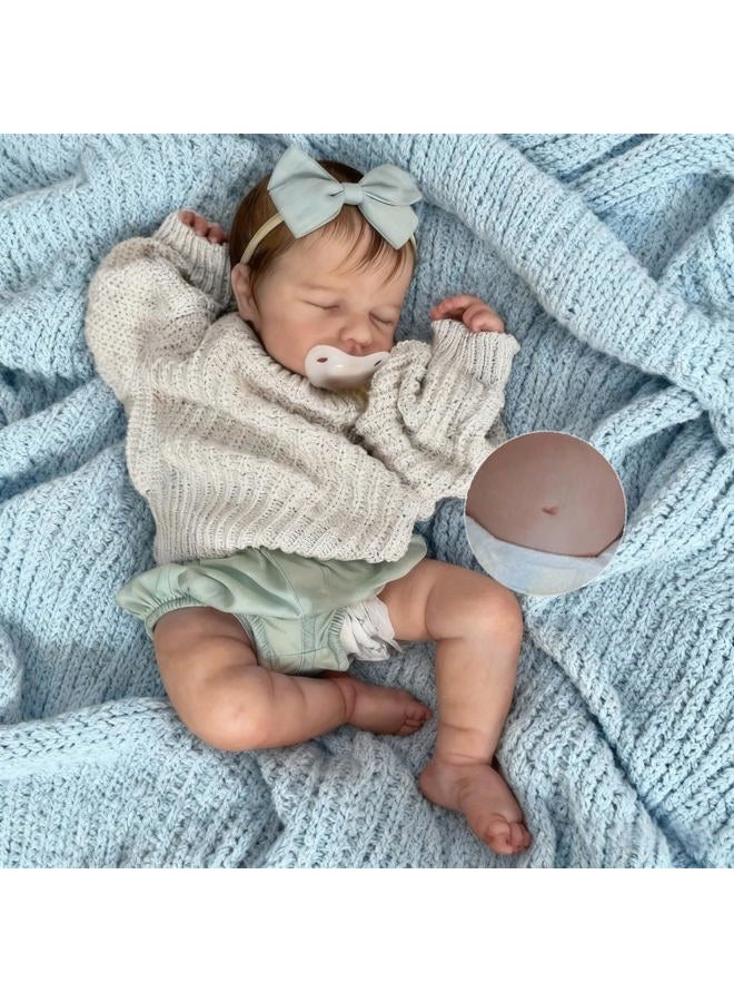 Anano Full Silicone Body Reborn Baby Dolls Realistic Girl 20 Inch Anatomically Correct Water Proof Full Body Lifelike Baby Doll Girl That Look Real Toys for Kids - Image 1