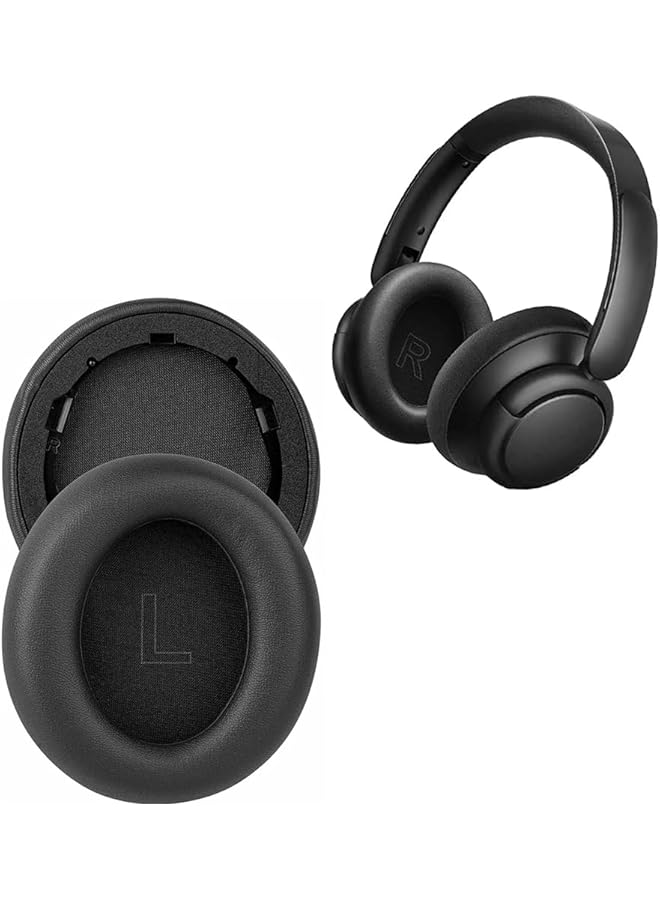 إيروريكس وسائد أذن بديلة لسماعات الرأس Soundcore Life Q30 Q30Bt Soundcore مع غطاء جلدي وغطاء للأذن باللون الأسود - Image 1