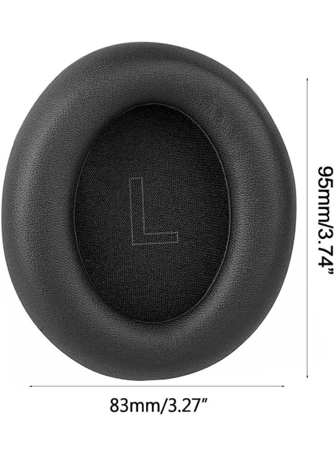 إيروريكس وسائد أذن بديلة لسماعات الرأس Soundcore Life Q30 Q30Bt Soundcore مع غطاء جلدي وغطاء للأذن باللون الأسود - Image 2