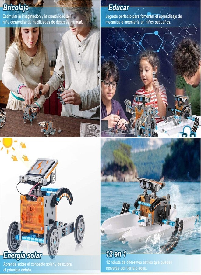 HavenJanny STEM 12 in 1 Educational Solar Robot, 190 Pieces, STEM Kit - 12 in 1 Educational Solar Robot, 190 Pieces Building Science Experimentation Kit, Educational Toys for Kids 8-10 Years Old and Older with - Image 4