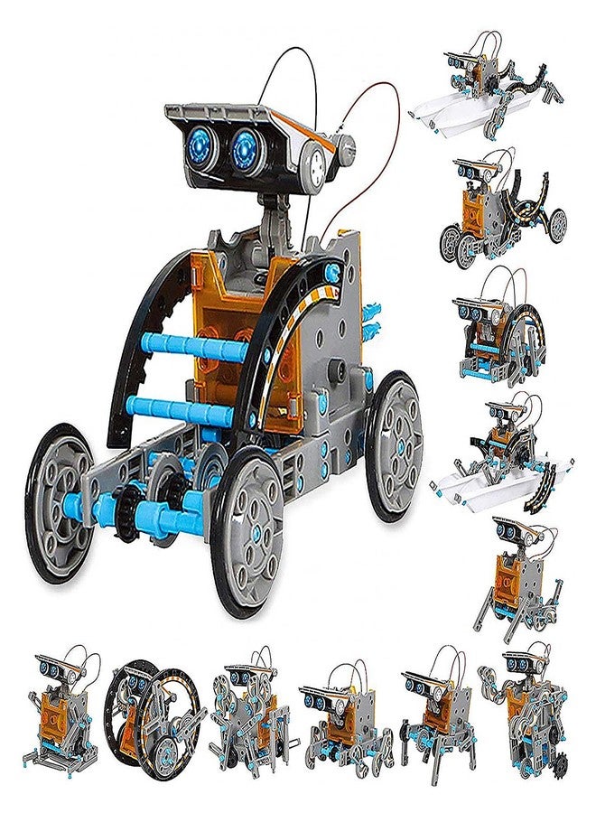 HavenJanny STEM 12 in 1 Educational Solar Robot, 190 Pieces, STEM Kit - 12 in 1 Educational Solar Robot, 190 Pieces Building Science Experimentation Kit, Educational Toys for Kids 8-10 Years Old and Older with - Image 1