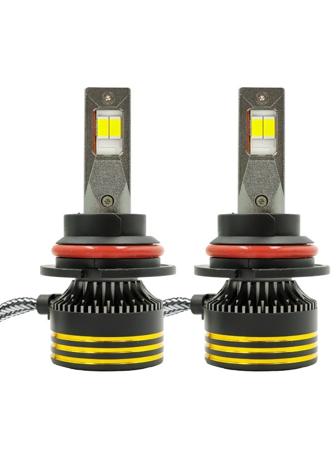 جولدن كامل مصباح أمامي LED من جولدن كاميل M8 Pro 9007 | 120 واط، 30000 لومن | 6500 كلفن أبيض | تيار مستمر 12-24 فولت | مقاوم للماء IP65 | تبريد بمشتت حراري من الألومنيوم | بديل لمصابيح السيارة الأمامية ذات الشعاع المنخفض والعالي - Image 1