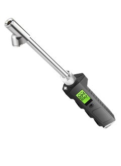 Digital Tire Pressure Gauge 230 PSI Heavy Duty Dual Head for Truck and RV with Backlit LCD and Flashlight with Keyring Tyre Air Inflator Gauge With Flexible Hose for Cars Motorbike