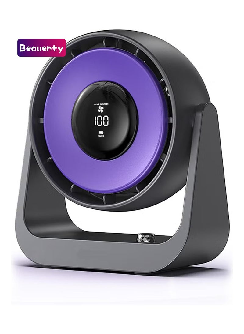 Beauenty Portable Desk Fan with Smart LED Display, 100 Speed Levels Table Fan with 4000mAh Battery, Adjustable Angle, Quiet Operation For Bedroom Home Office Desktop Travel - Image 1