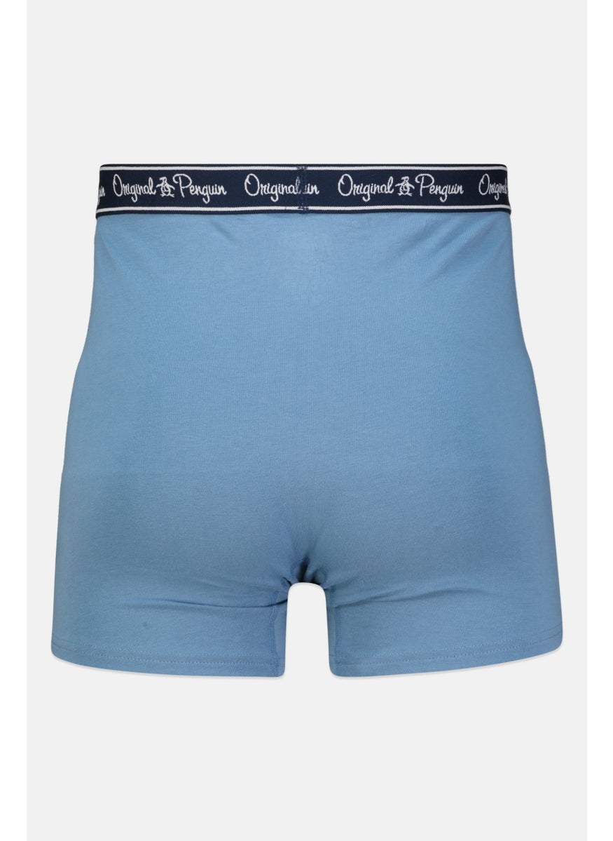Original Penguin - Men 3 Pieces Allover Print Boxer Briefs, Navy/Red/Steel Blue - Image 1