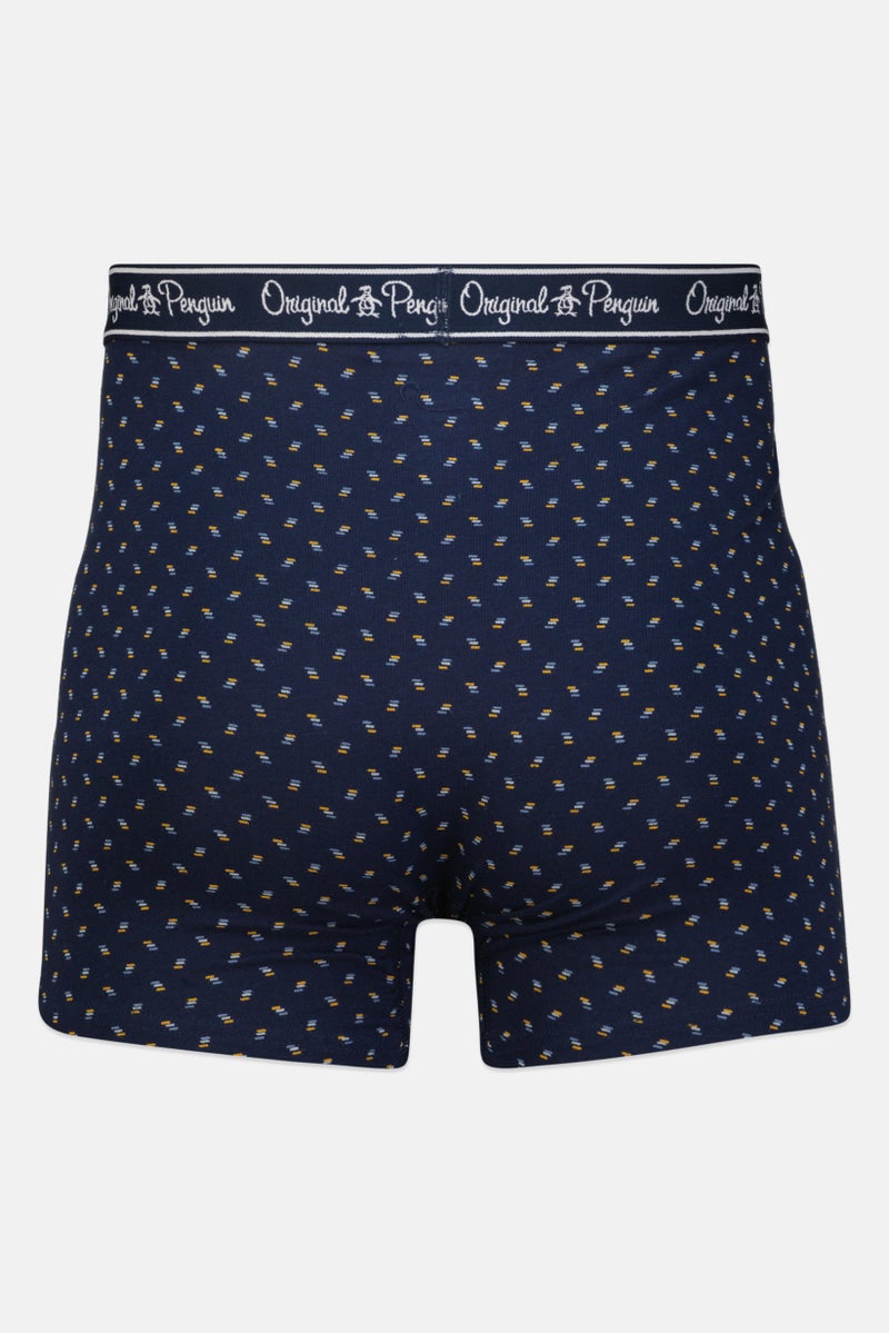 Original Penguin Men 3 Pieces Allover Print Boxer Briefs, Navy/Red/Steel Blue  - Image 3