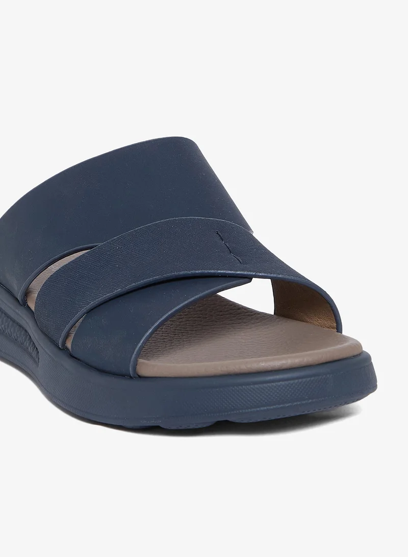 Geoomnii Navy Comfort Arabic Sandals for Men – Classic Slip-On Open Toe Sandals with Cushioned Footbed for Daily Wear for Men | Best Price UAE