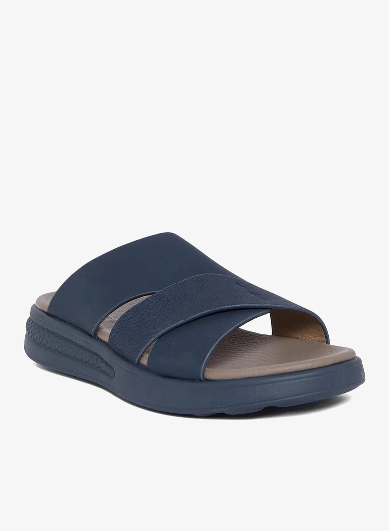 Geoomnii Navy Comfort Arabic Sandals for Men – Classic Slip-On Open Toe Sandals with Cushioned Footbed for Daily Wear for Men | Best Price UAE