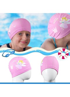 Geyoga 2 Pieces Kids Swimming Caps For Kids Toddler Children Boys And Girls Kids Waterproof Bathing Swim Cap For Long And Short Hair (Elf Mermaid)  - Image 3