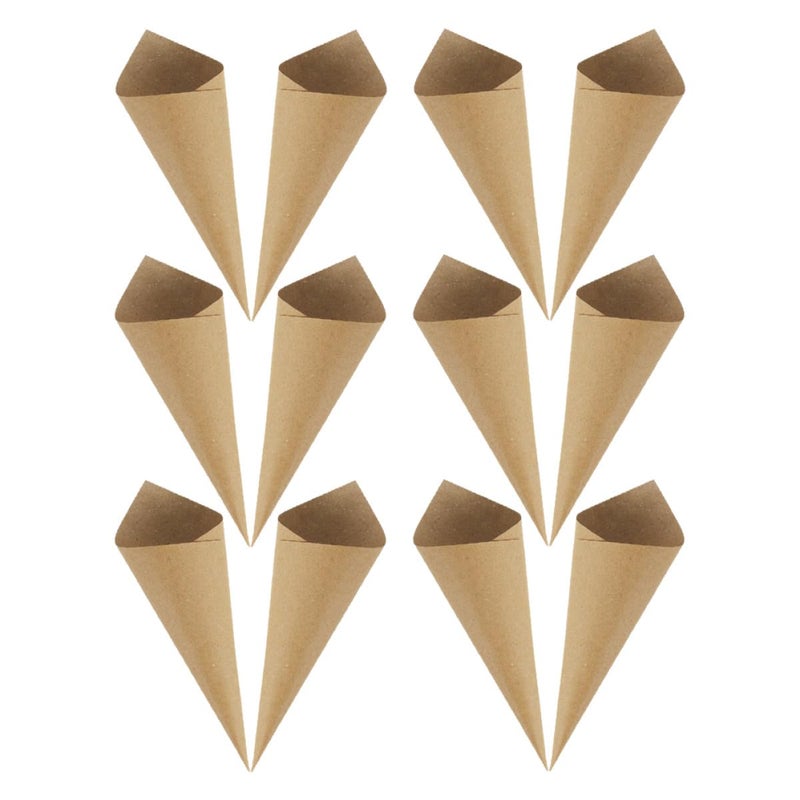60 Pieces Natural Craft Paper Petal Cones For Wedding Confetti Party Decoration Candy Holder - Image 2