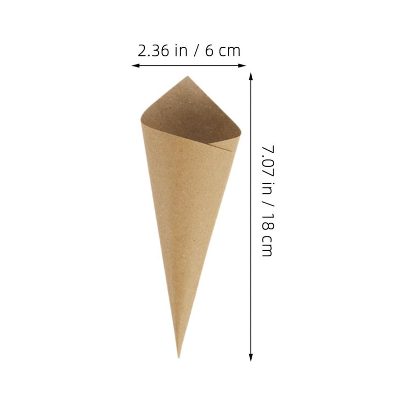 60 Pieces Natural Craft Paper Petal Cones For Wedding Confetti Party Decoration Candy Holder - Image 3