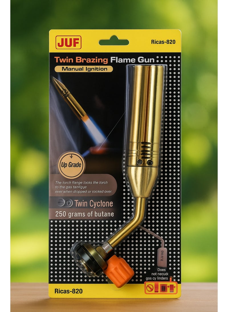 Jufi Twin Flame Gas Torch (Shaakhoof) – Manual Ignition, Portable and Powerful for Cooking, Camping, and Welding - Image 1