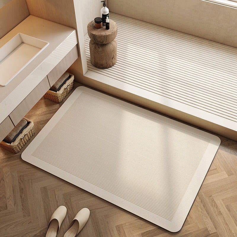 Creamy Style Non-Slip Diatomaceous Earth Floor Mat - Customizable, Absorbent & Quick-Drying for Bathroom