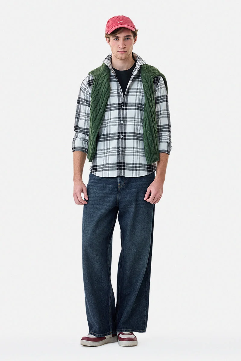 SNITCH 100% Cotton Slim Fit Checks Shirt