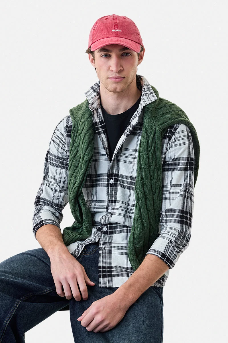 SNITCH 100% Cotton Slim Fit Checks Shirt