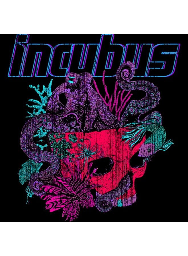 American Classics Incubus 90s Rock Band Octopus Skull Sketch Adult Short Sleeve T Shirt Graphic Tees, Black, S - Image 3