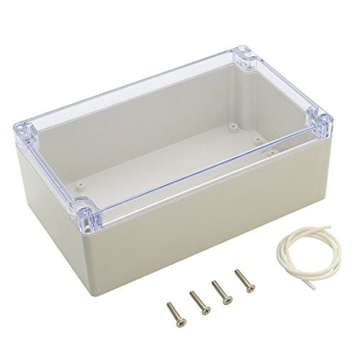 LeMotech ABS Plastic Junction Box Dustproof Waterproof IP65 Electrical Enclosure Box Universal Project Enclosure Grey with PC Transparent Clear Cover 7.9 x4.7 x2.9 inch(200 x120 x75 mm) - Image 1