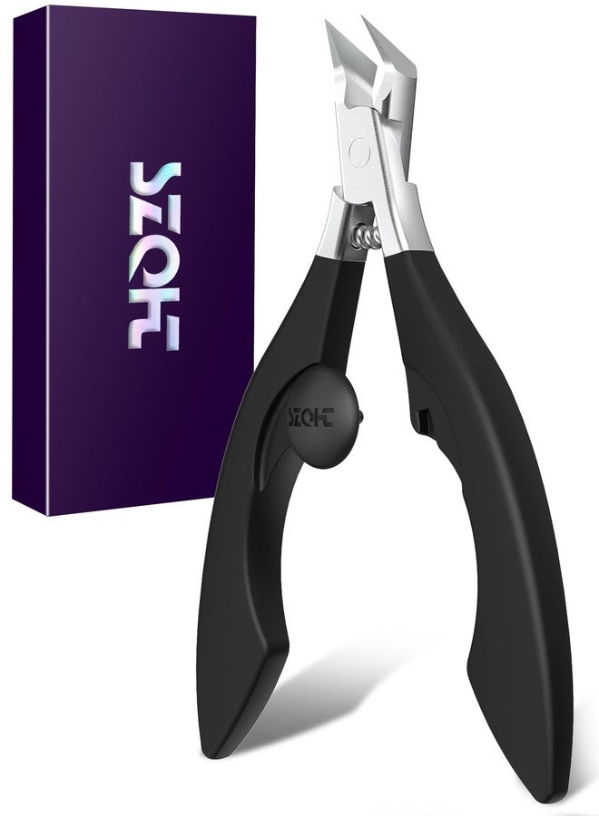 SZQHT Nail Clippers for Thick Toenails & Fingernails – Straight Edge Stainless Steel Cutter with Safety Lock, Ergonomic Grip – Professional Ingrown Nail Trimmer for Men & Women - Image 1
