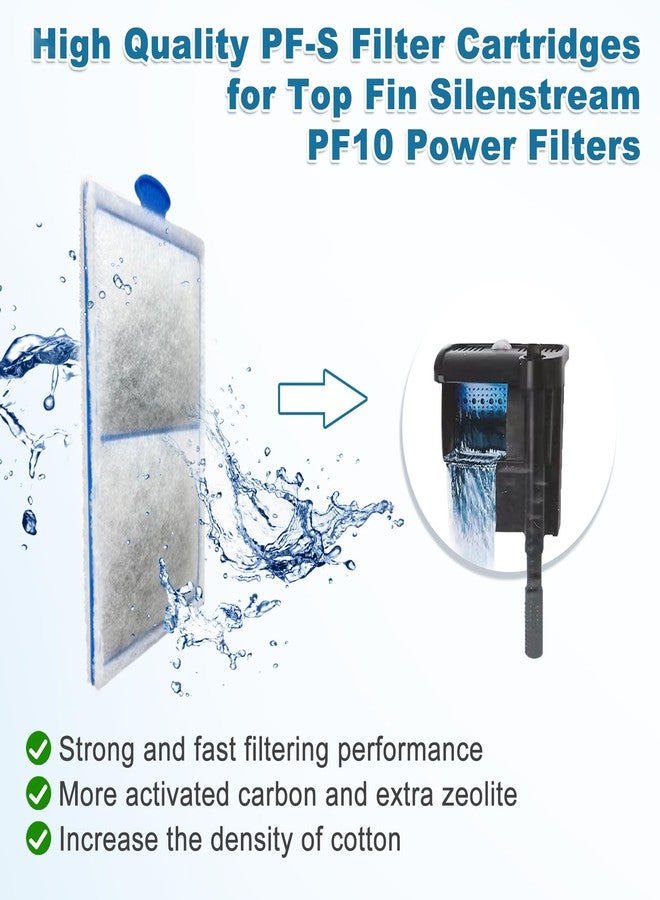 driamor 16 Pack PF-S Filter Cartridges Compatible with PF10 Power Filters, Small Fish Tank Filters Cartridge Replacement with Zeolite - Image 2