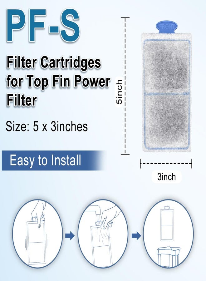 driamor 16 Pack PF-S Filter Cartridges Compatible with PF10 Power Filters, Small Fish Tank Filters Cartridge Replacement with Zeolite - Image 3