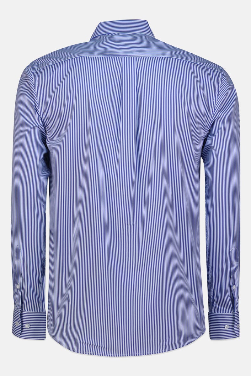 Chaps Men Slim Fit Stripe Long Sleeve Dress Shirt, Multicolor - Image 3
