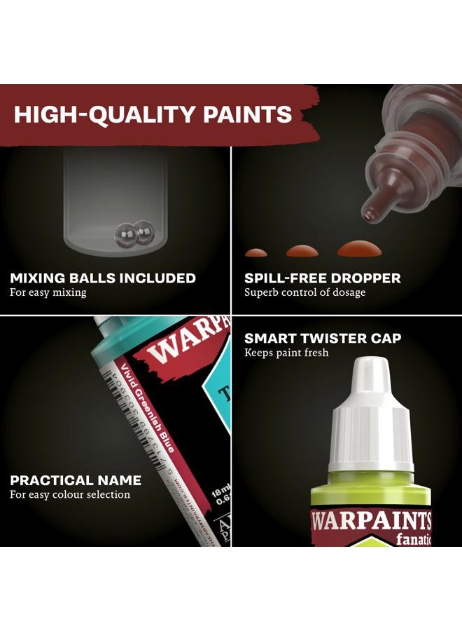 The Army Painter Warpaints Fanatic: Starter Set, 11 Paints: 7 Acrylic Paints, 2 Metallic, 1 Wash, 1 Primer to Apply with Brush, 1 Free Miniature Figure and Brush for Beginners - Image 5