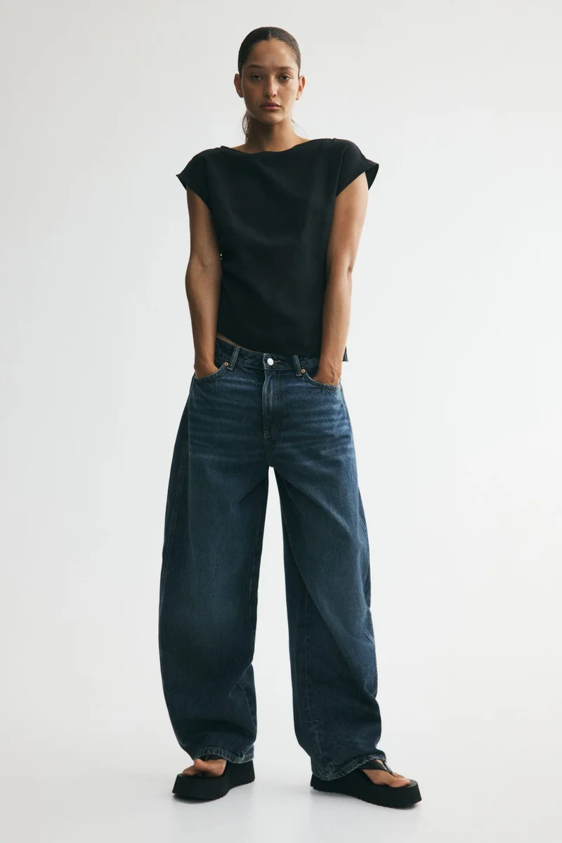 H&M Ruched viscose-blend top