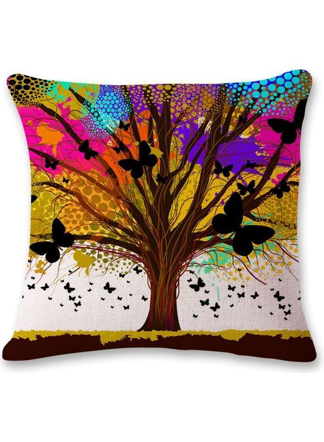 NIBEMINENT Vintage Flax Cotton Cushion Cover Multicolour