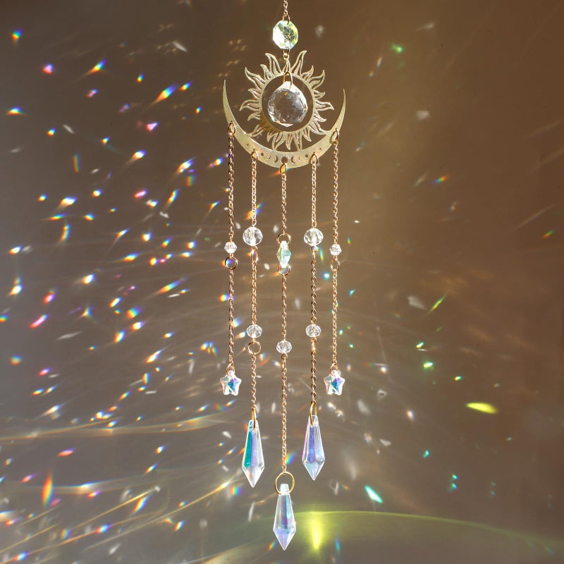HYBEADS Crystal Suncatcher, Suncatchers for Windows Hanging Indoor Outdoor Prism Rainbow Maker Home Garden Decor for Thanks Giving Valentines's and Mother's Day - Image 1