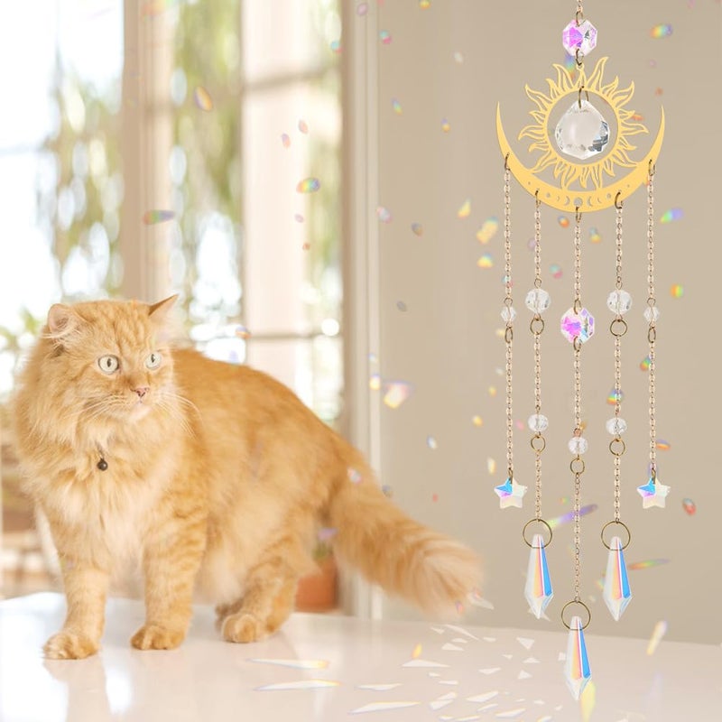 HYBEADS Crystal Suncatcher, Suncatchers for Windows Hanging Indoor Outdoor Prism Rainbow Maker Home Garden Decor for Thanks Giving Valentines's and Mother's Day - Image 2