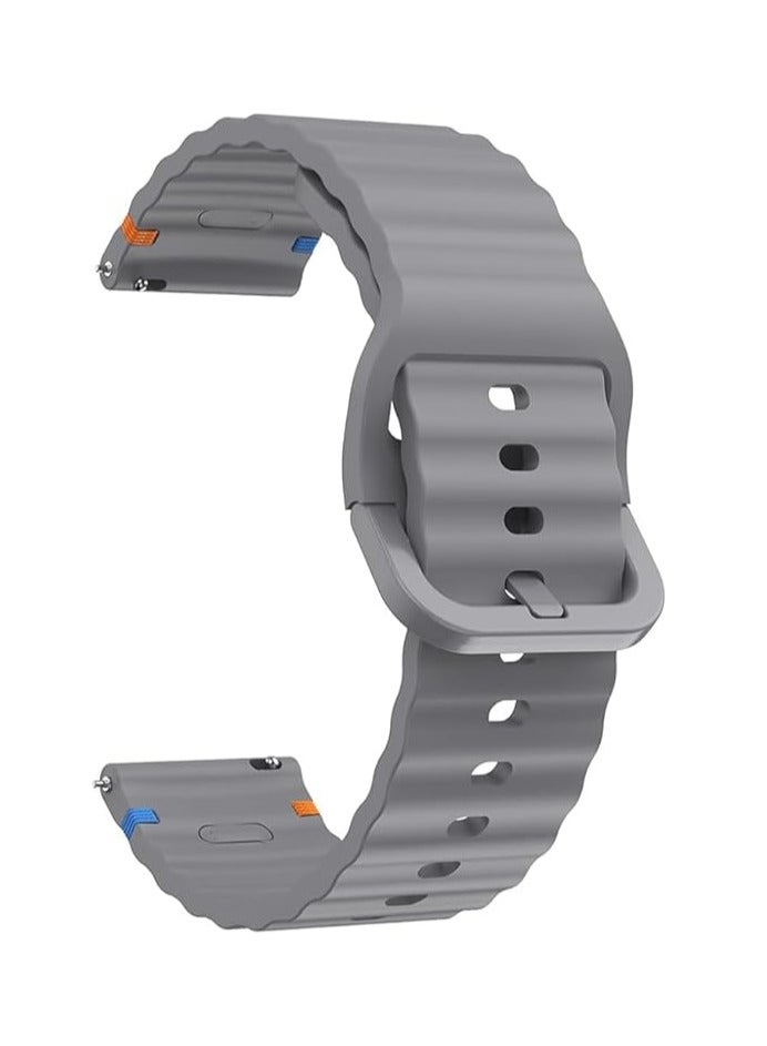 22 mm Silicone Watch Strap, Quick Release Watch Straps for Men and Women, Skin-friendly, Soft, Replacement Strap for 22 mm Compatible with Amazfit/Huawei/MI/Fossil/samsung - Image 3