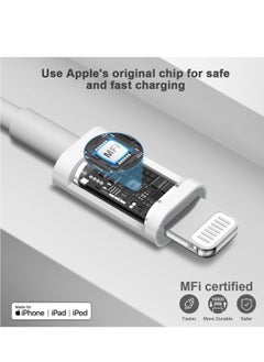 General iPhone Charger,MFi Certified,2 Pack 30W PD USB C Wall Fast Charger Adapter with 2 Pack 10FT Type C to Ligh.tning Cable Compatible for iPhone 14 13 12 11 Pro Max XR XS X  - Image 3