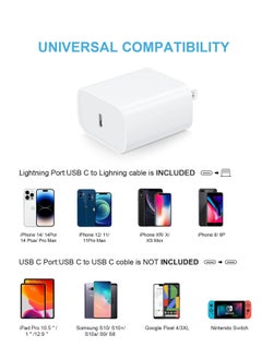 General iPhone Charger,MFi Certified,2 Pack 30W PD USB C Wall Fast Charger Adapter with 2 Pack 10FT Type C to Ligh.tning Cable Compatible for iPhone 14 13 12 11 Pro Max XR XS X  - Image 5