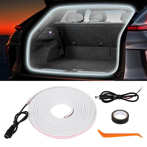 HOLDCY Car LED Strip Lights - Trunk Cargo Ambient Lighting, White Colors 6000K, 118.11 inches Flexible LED Light Strip, Easy Install, Waterproof, Universal Fit, for Car Trunks, SUVs, and Vans - Image 1