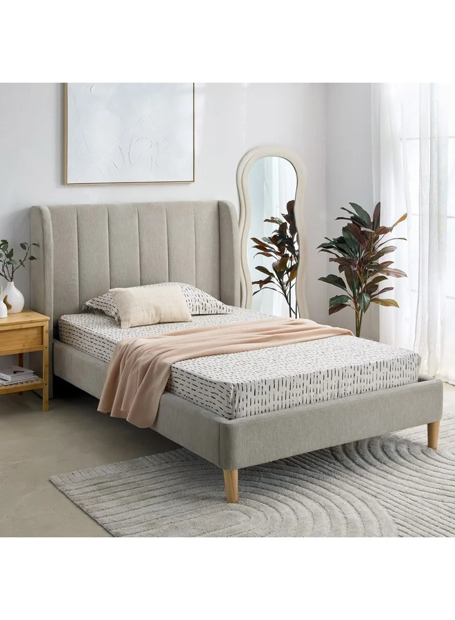 هوم بوكس شرشف سرير Luxot قطن بطبعة Monoleaf مزدوج 120x200x33 سم
