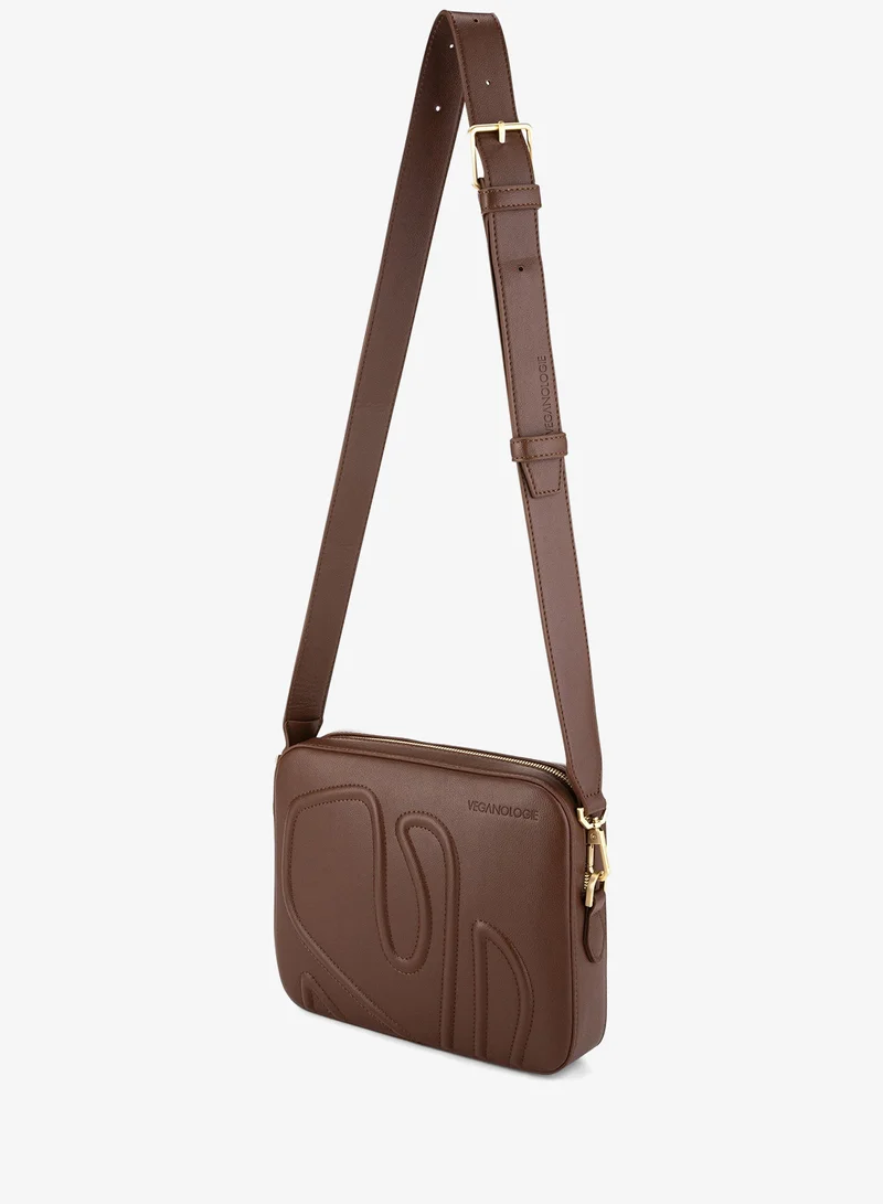 Veganologie  Maze Crossbody Bag in Brown Made From 1.5 Bamboo Stems for Women | Best Price UAE